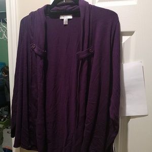 NWOT Purple cardigan